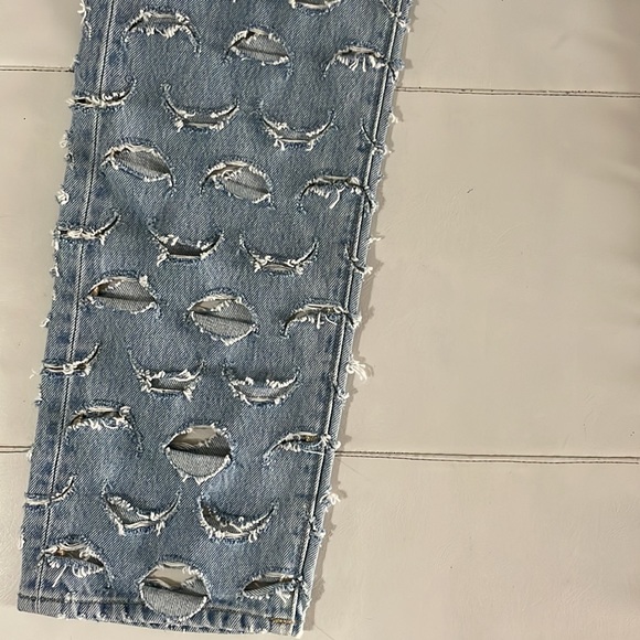 NWOT VETEMENTS x Levis laser cut distressed denim jeans RARE XS - Picture 6 of 16